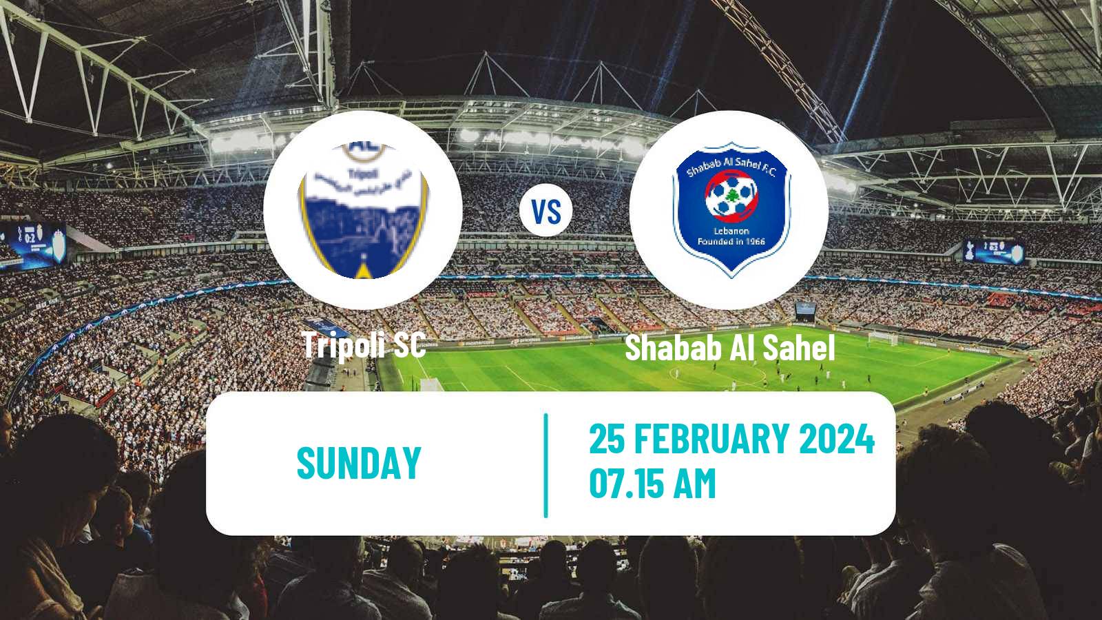 Soccer Lebanese Premier League Tripoli - Shabab Al Sahel