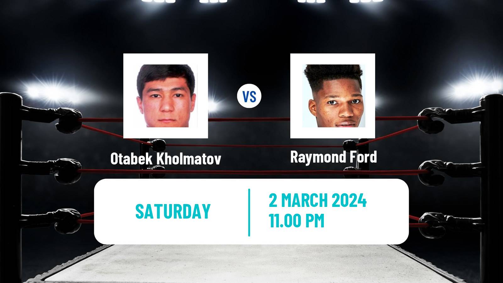 Boxing Featherweight WBA Title Men Otabek Kholmatov - Raymond Ford