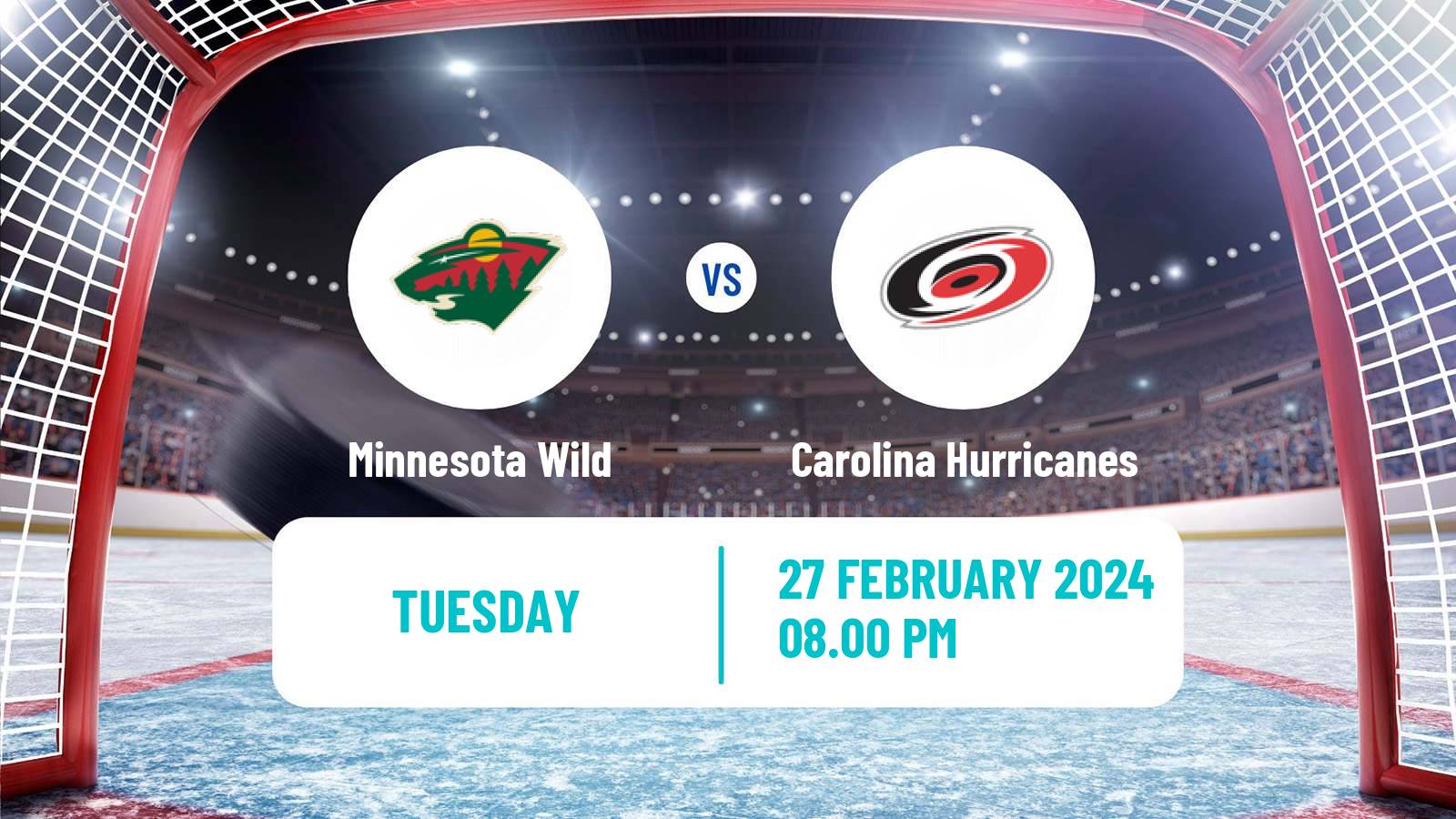 Hockey NHL Minnesota Wild - Carolina Hurricanes