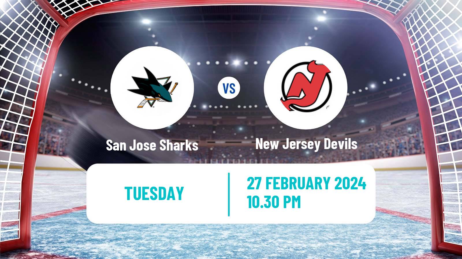 Hockey NHL San Jose Sharks - New Jersey Devils