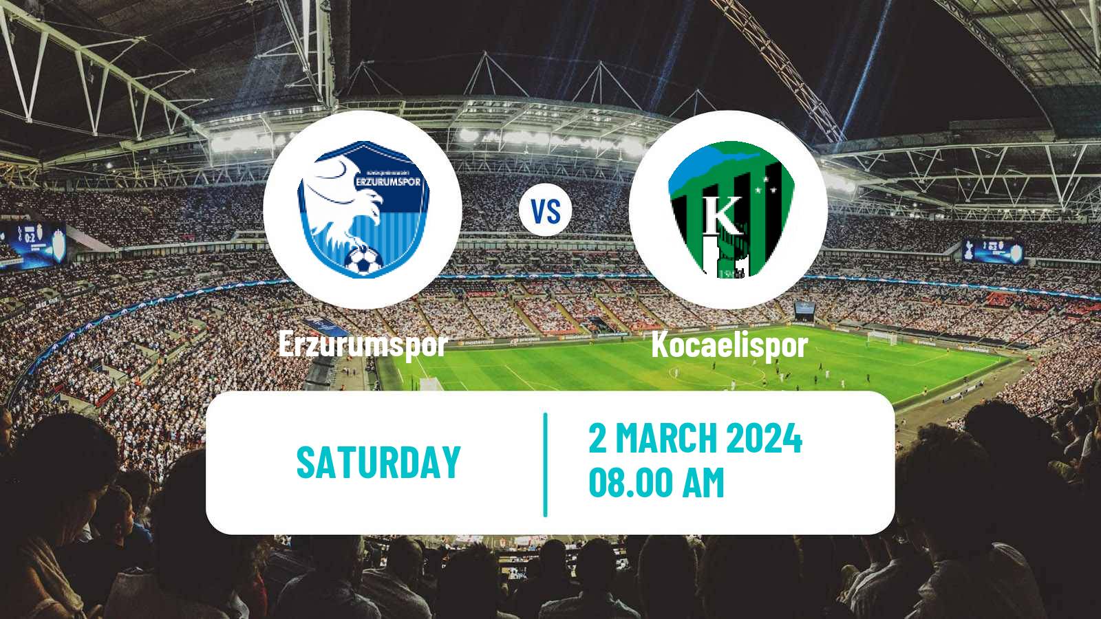 Soccer Turkish First League Erzurumspor - Kocaelispor