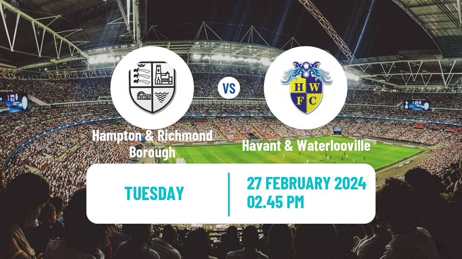 Soccer English National League South Hampton & Richmond Borough - Havant & Waterlooville