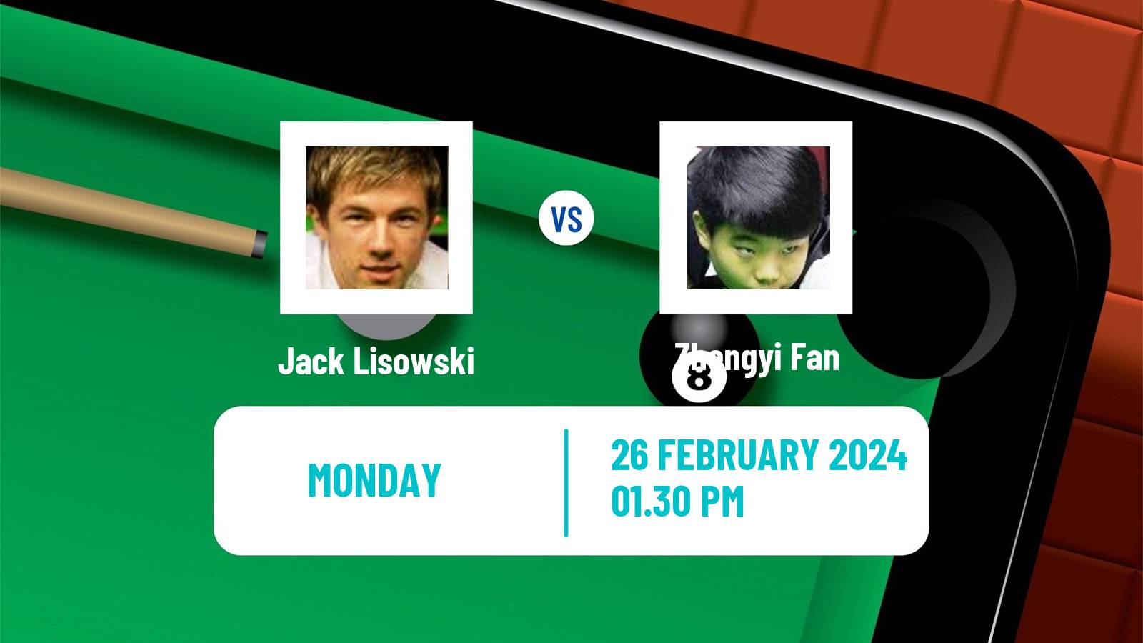 Snooker Championship League Jack Lisowski - Zhengyi Fan