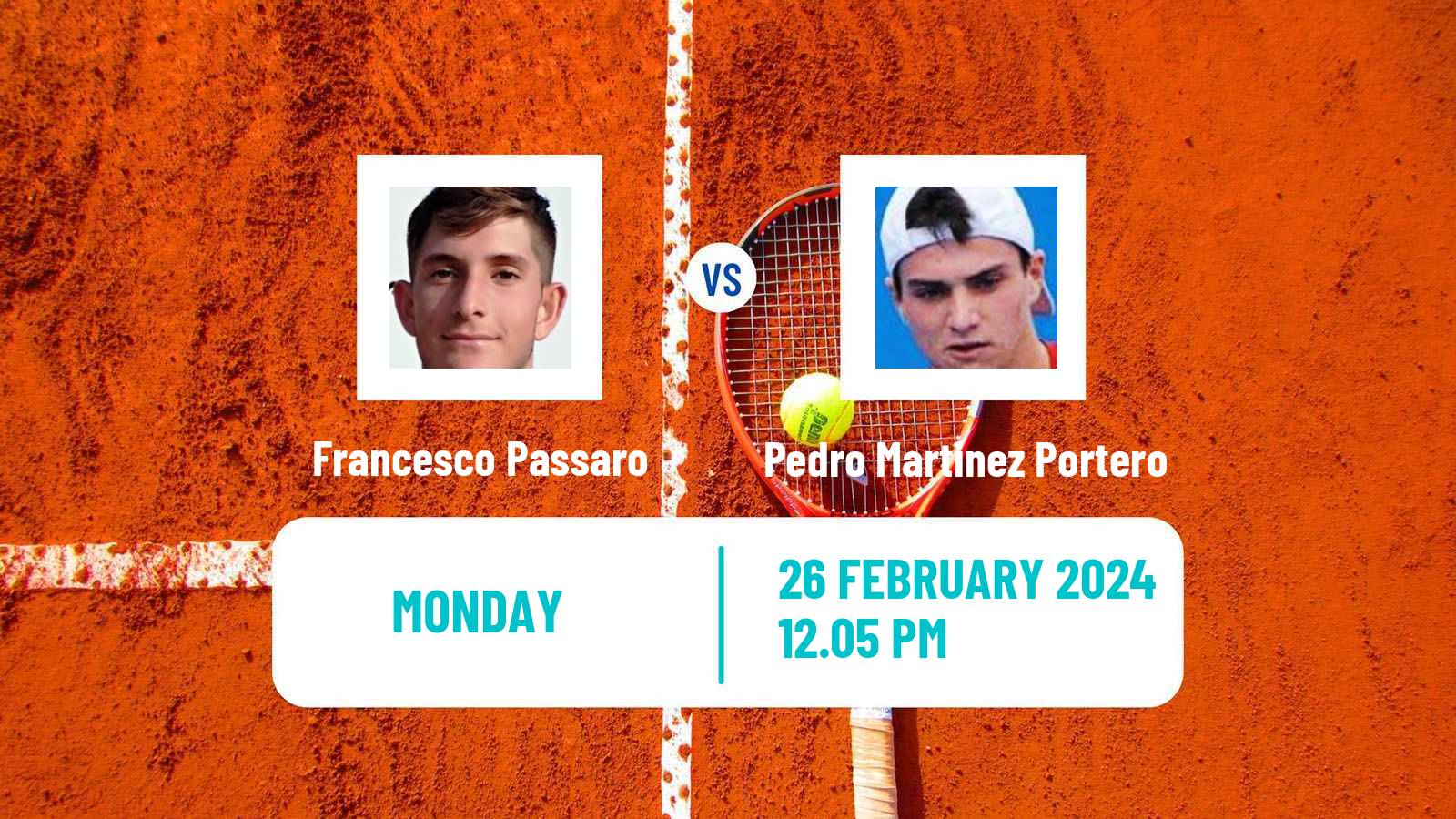 Tennis ATP Santiago Francesco Passaro - Pedro Martinez Portero