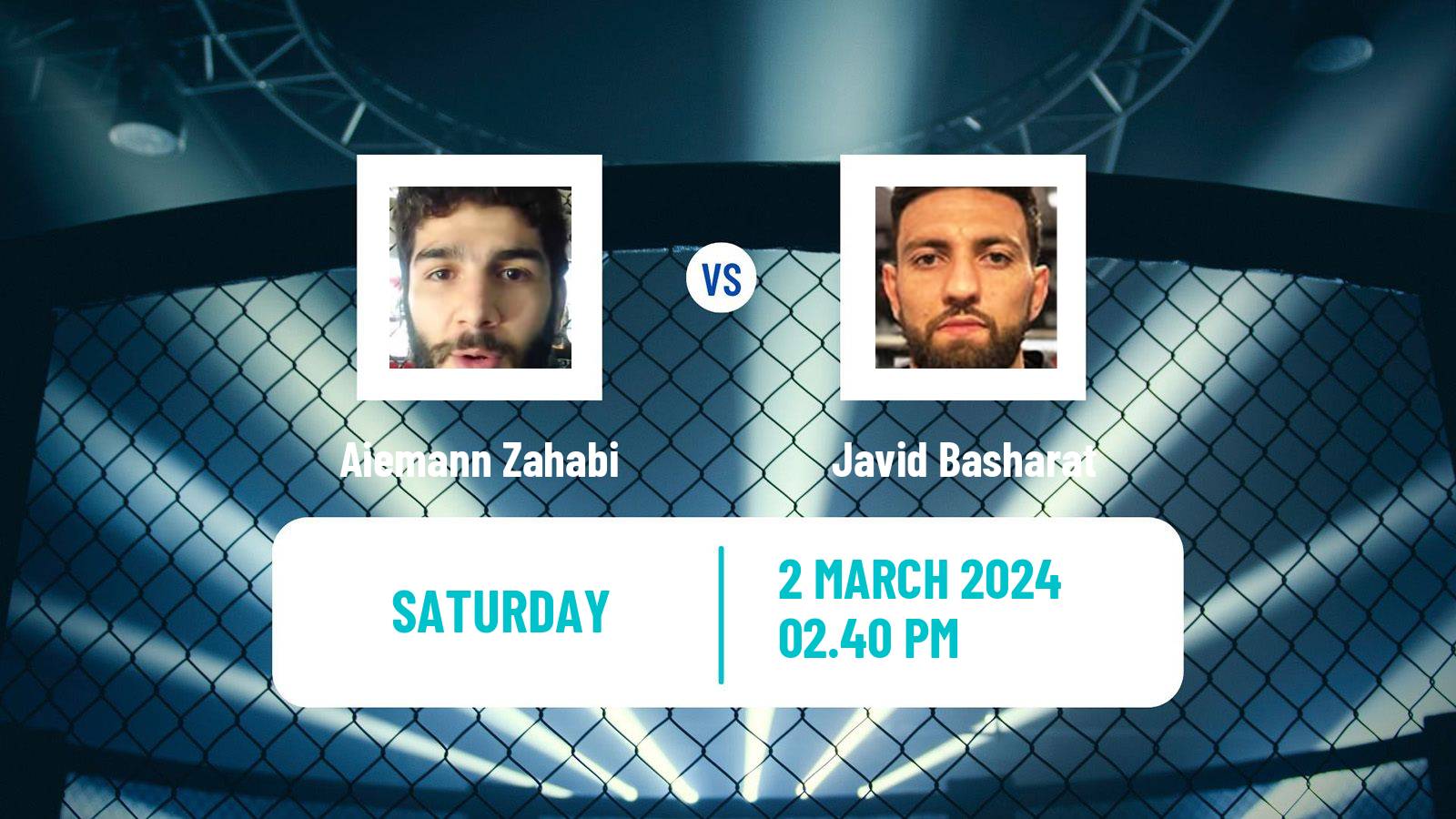 MMA Bantamweight UFC Men Aiemann Zahabi - Javid Basharat