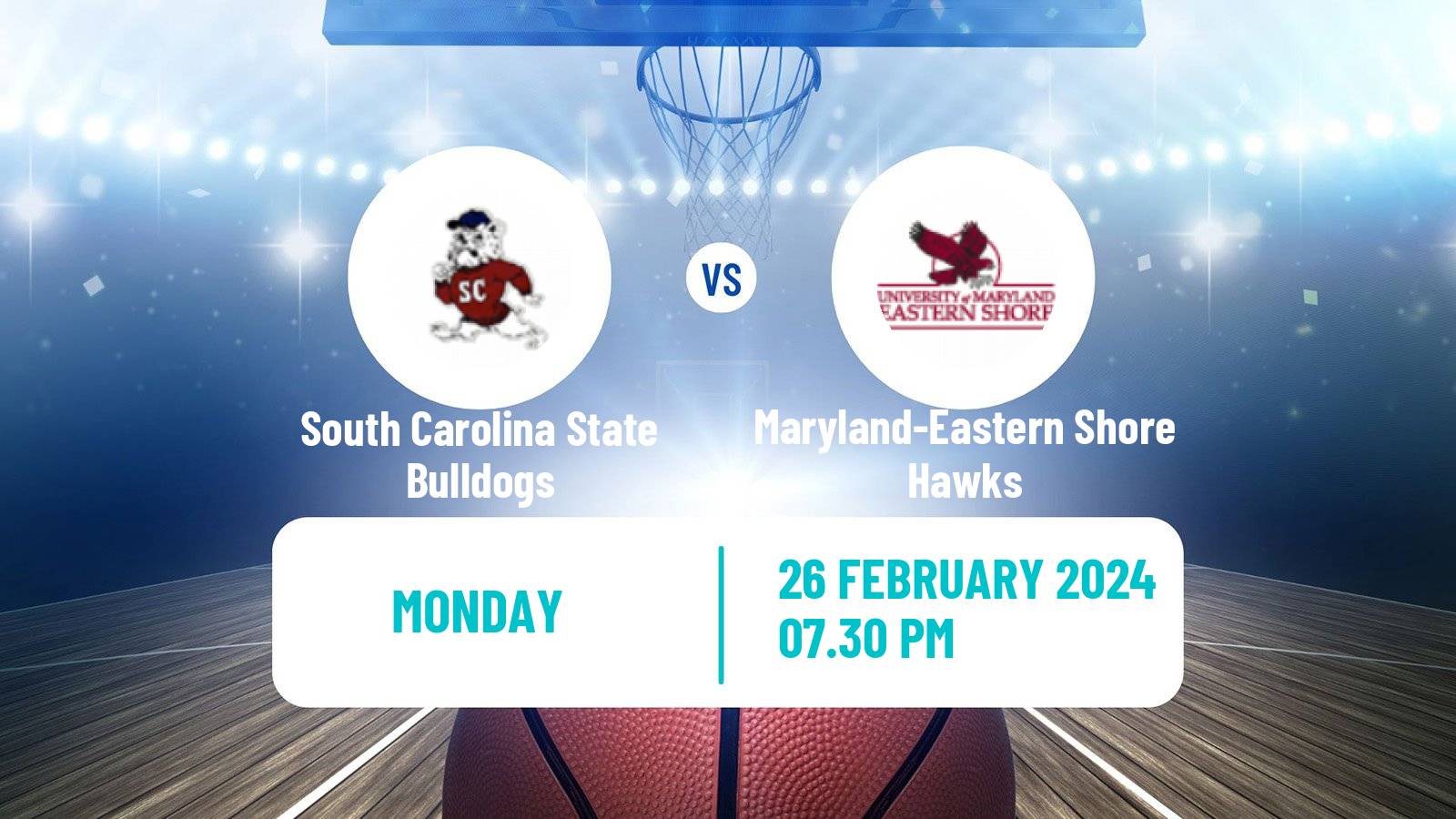 Basketball NCAA College Basketball South Carolina State Bulldogs - Maryland-Eastern Shore Hawks