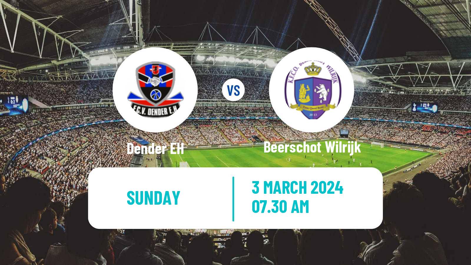 Soccer Belgian Сhallenger Pro League Dender EH - Beerschot Wilrijk