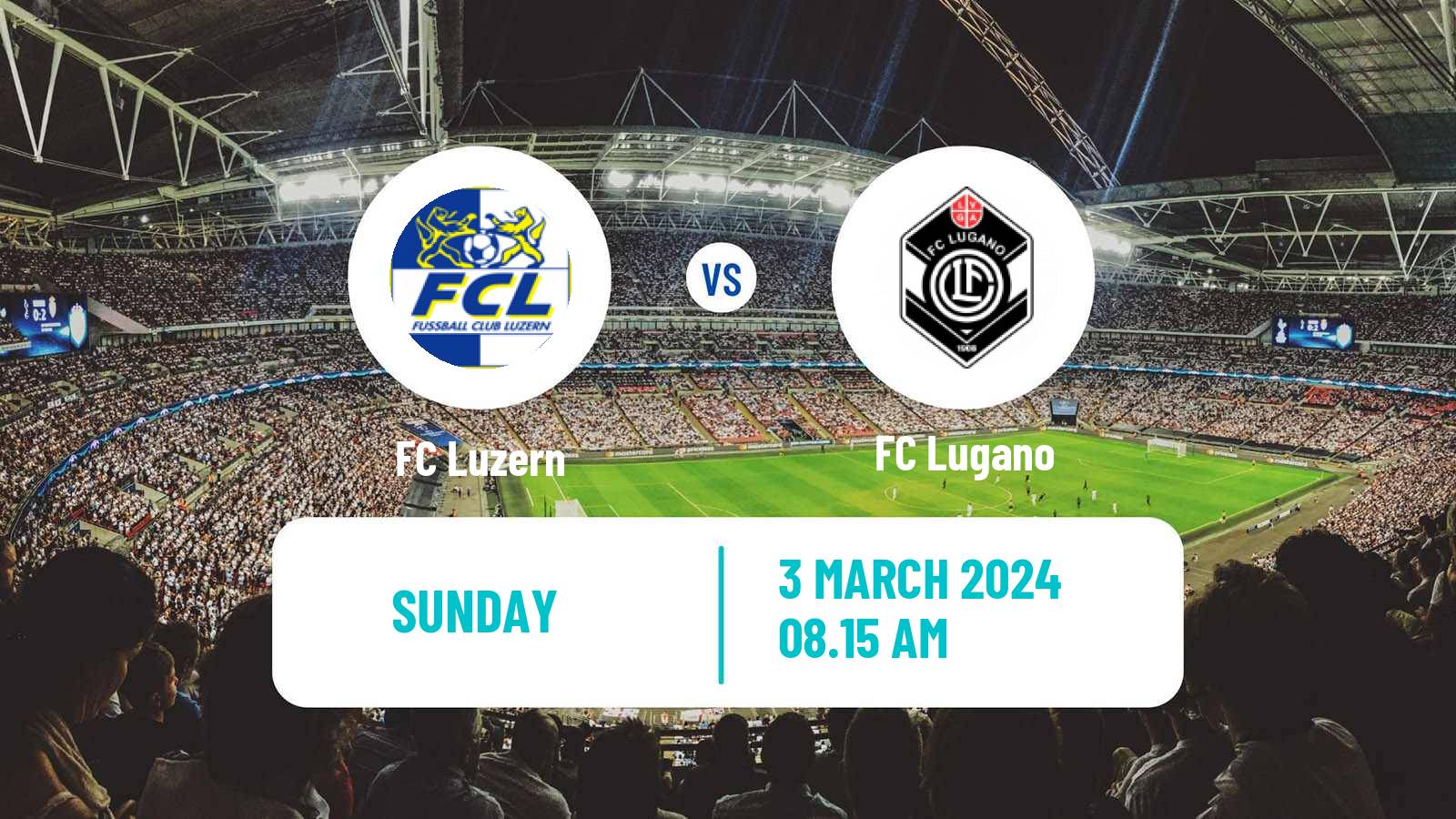 Soccer Swiss Super League Luzern - Lugano