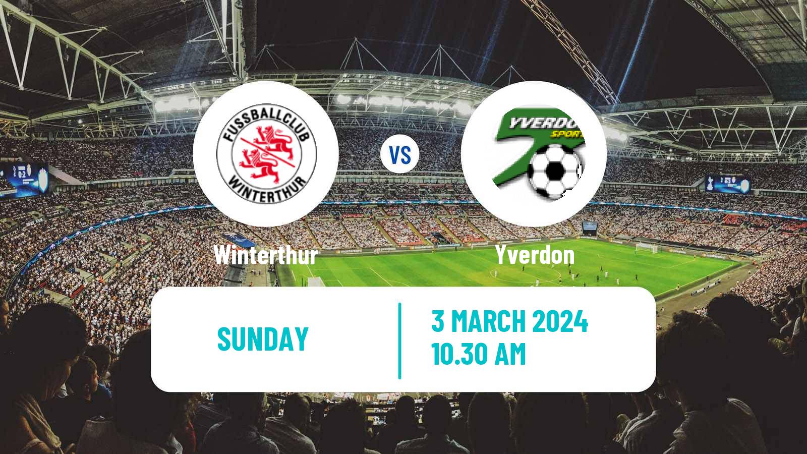Soccer Swiss Super League Winterthur - Yverdon
