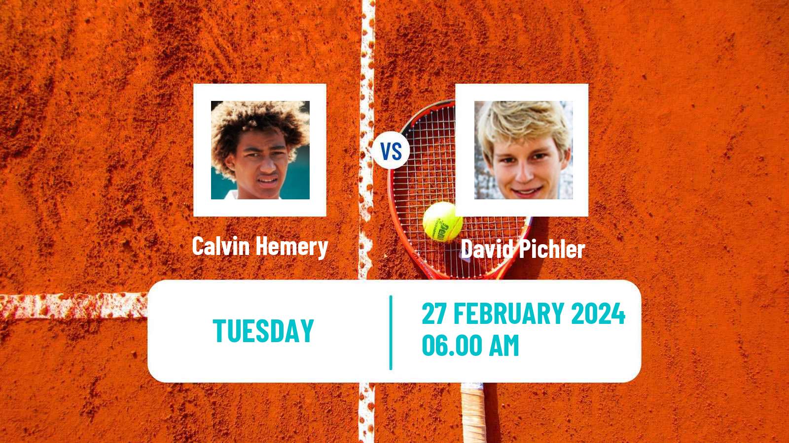 Tennis Kigali Challenger Men Calvin Hemery - David Pichler