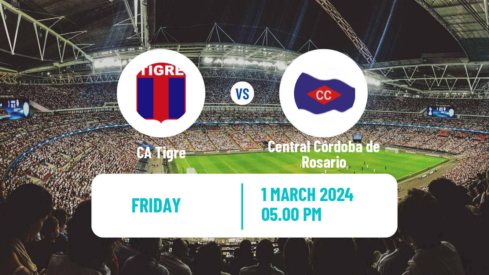 Soccer Argentinian Copa de la Liga Profesional Tigre - Central Córdoba de Rosario