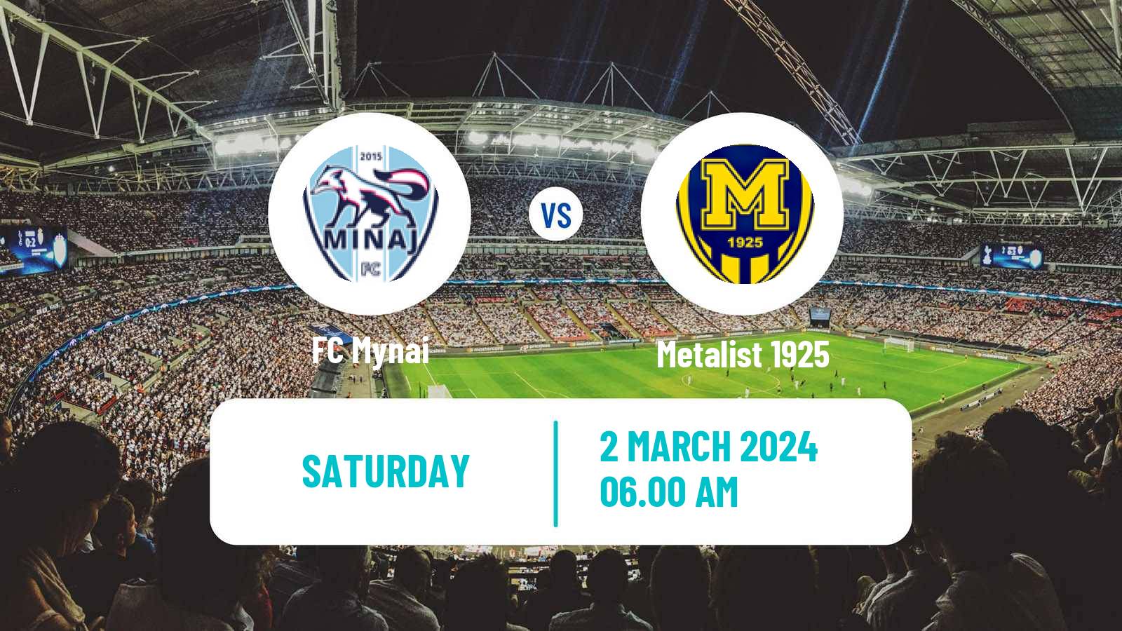 Soccer Ukrainian Premier League Mynai - Metalist 1925