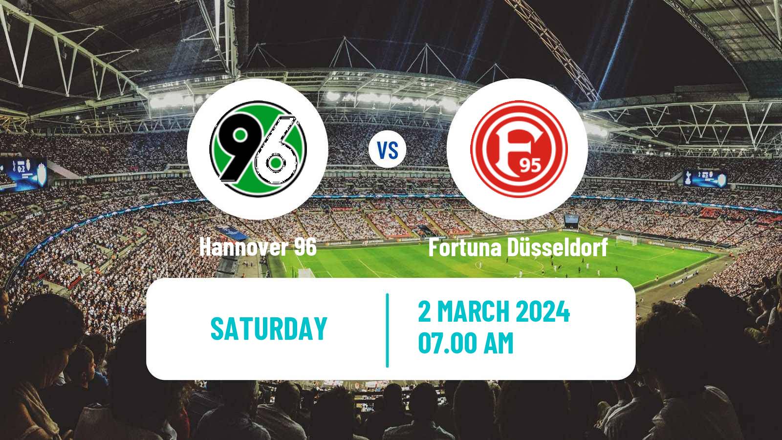 Soccer German 2 Bundesliga Hannover - Fortuna Düsseldorf