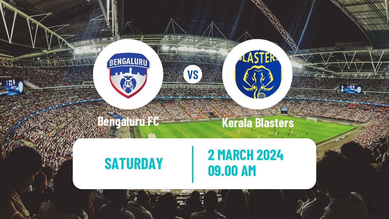 Soccer Indian ISL Bengaluru - Kerala Blasters