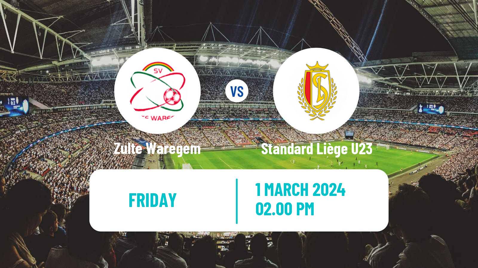 Soccer Belgian Сhallenger Pro League Zulte Waregem - Standard Liège U23