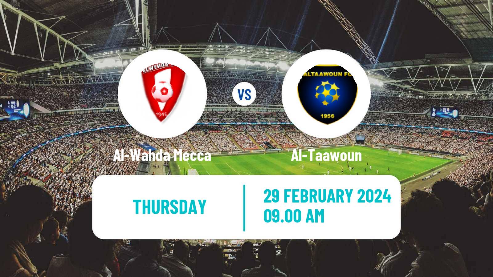Soccer Saudi Professional League Al-Wahda Mecca - Al-Taawoun