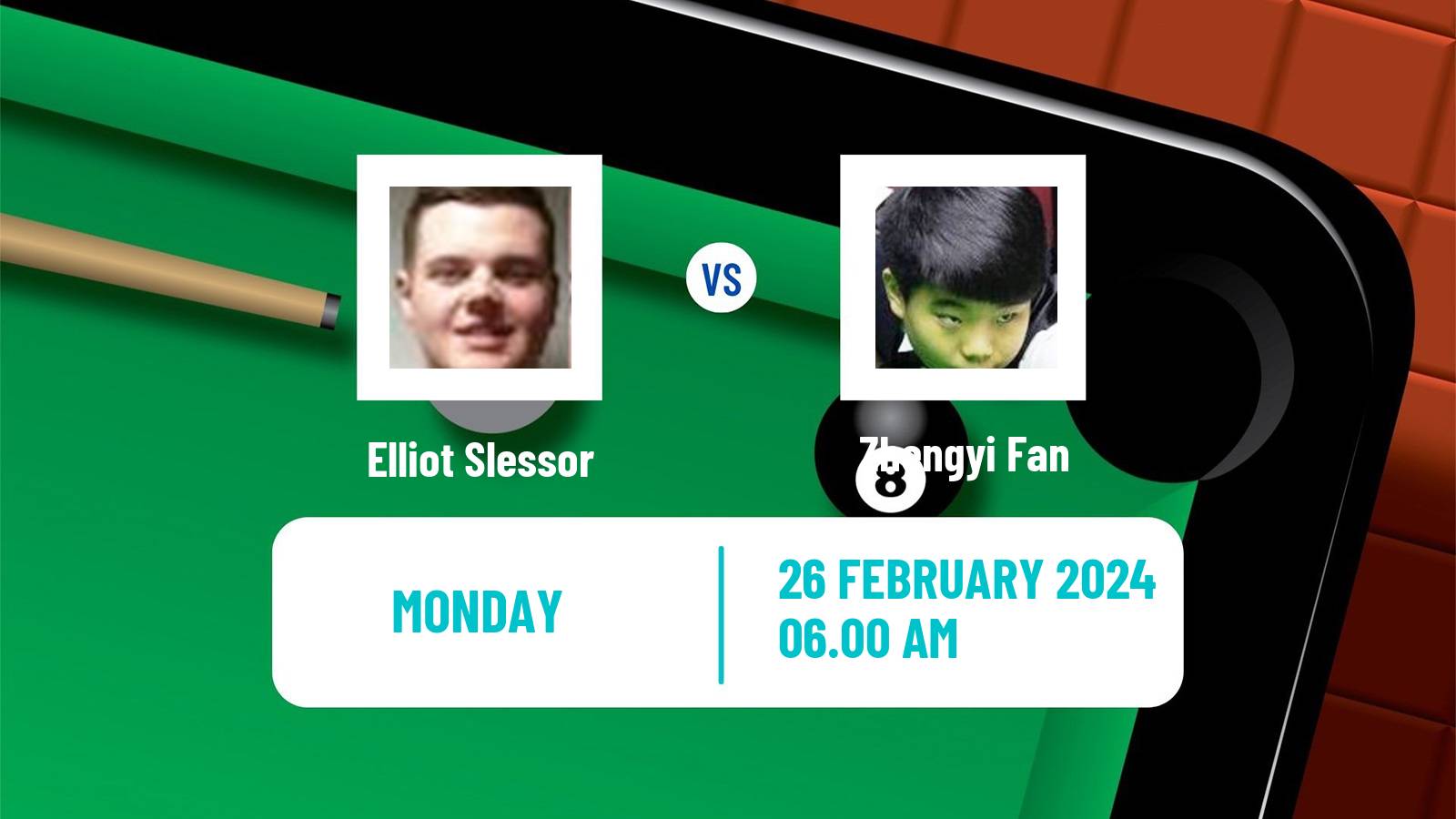 Snooker Championship League Elliot Slessor - Zhengyi Fan