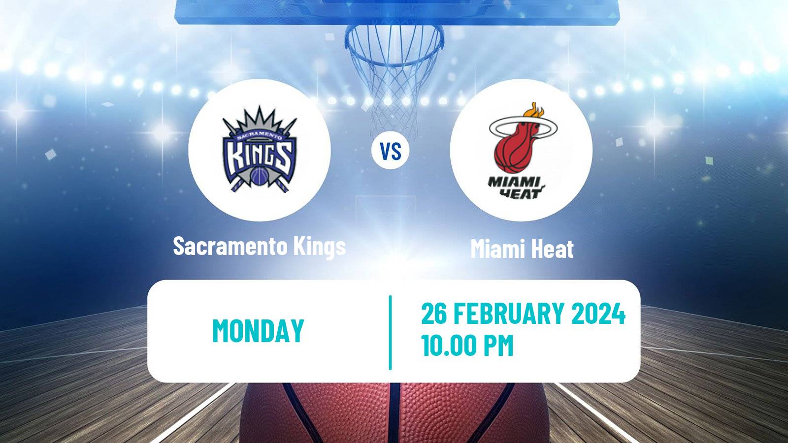 Basketball NBA Sacramento Kings - Miami Heat