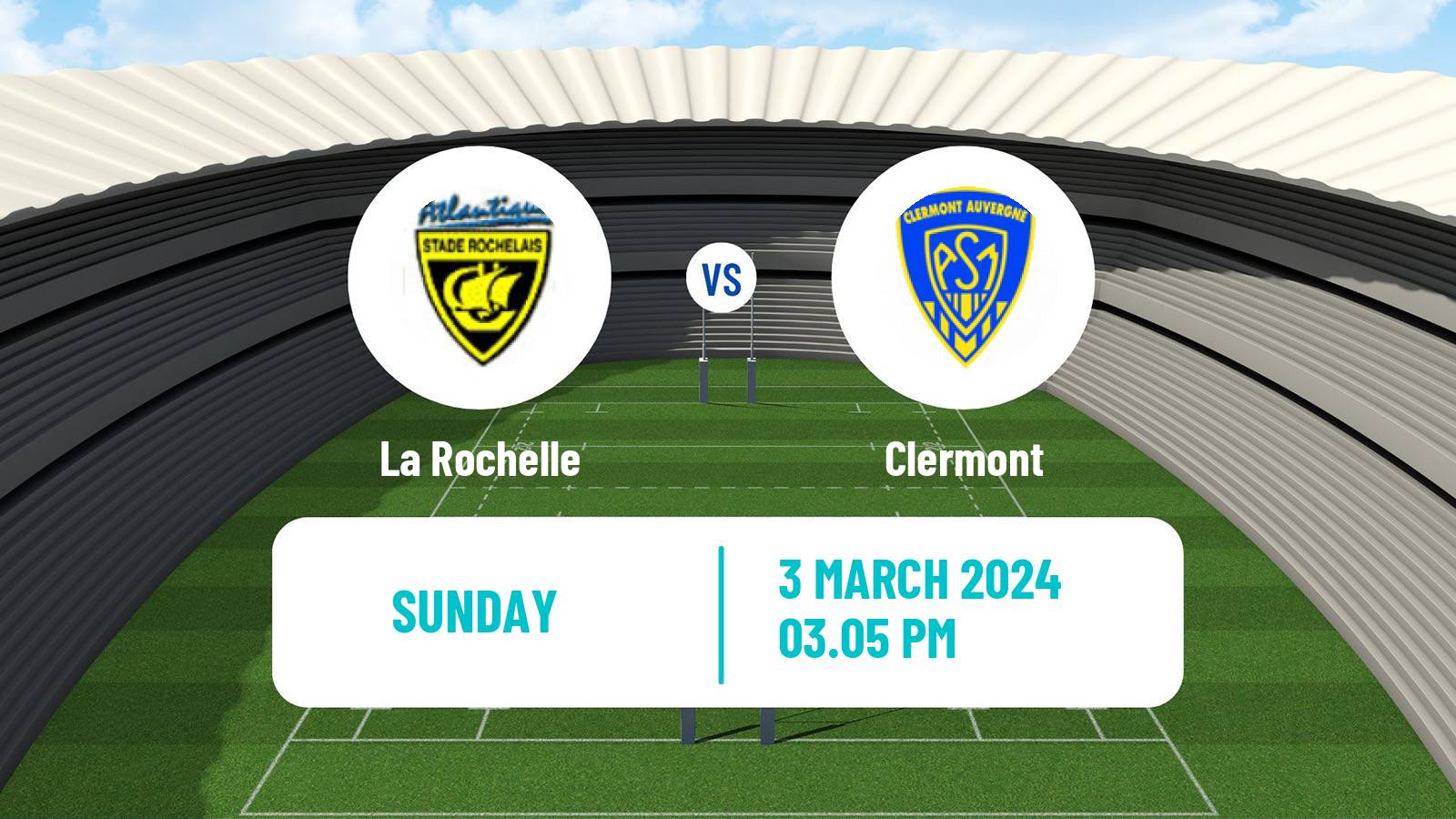 Rugby union French Top 14 La Rochelle - Clermont