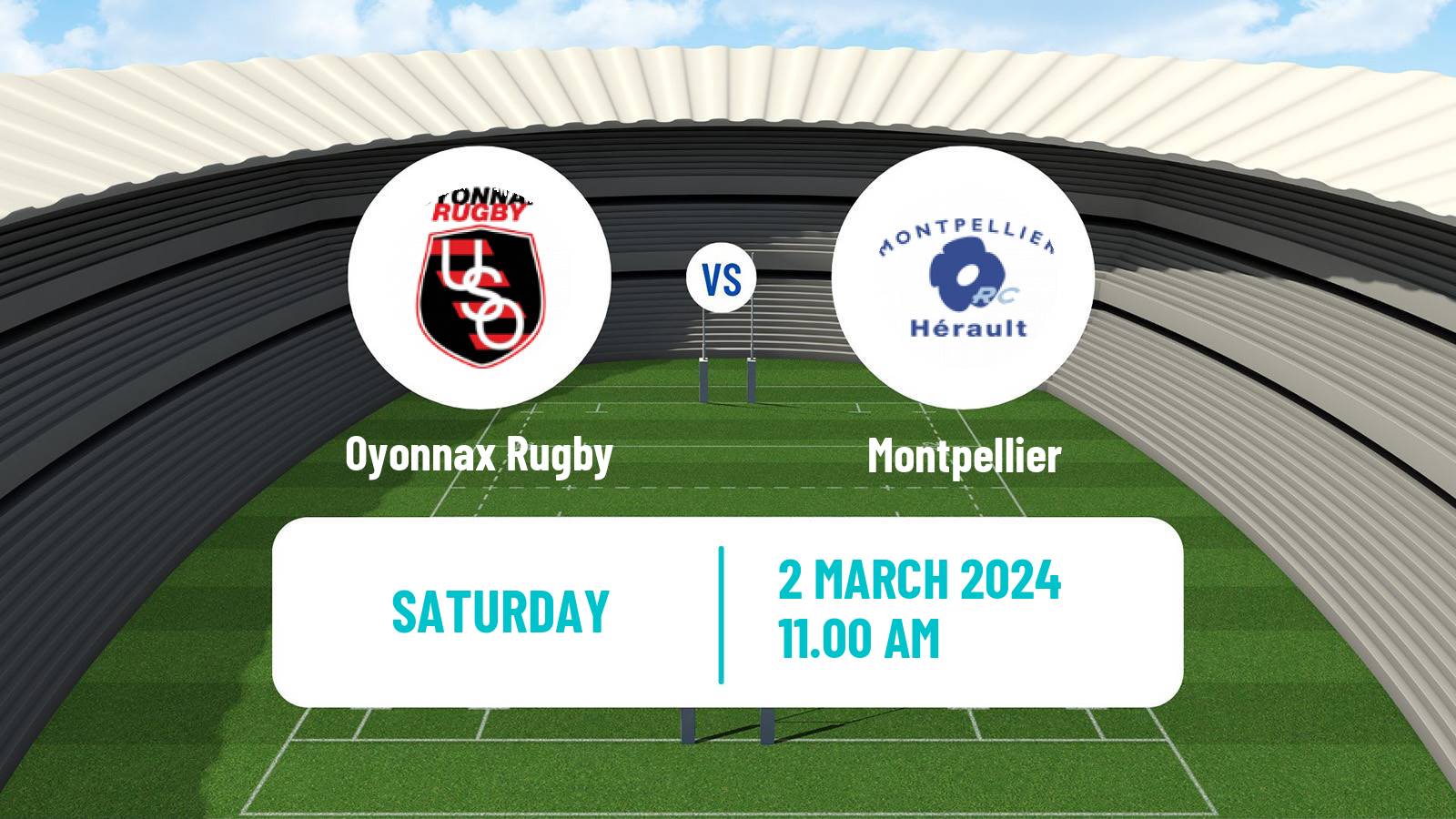 Rugby union French Top 14 Oyonnax Rugby - Montpellier