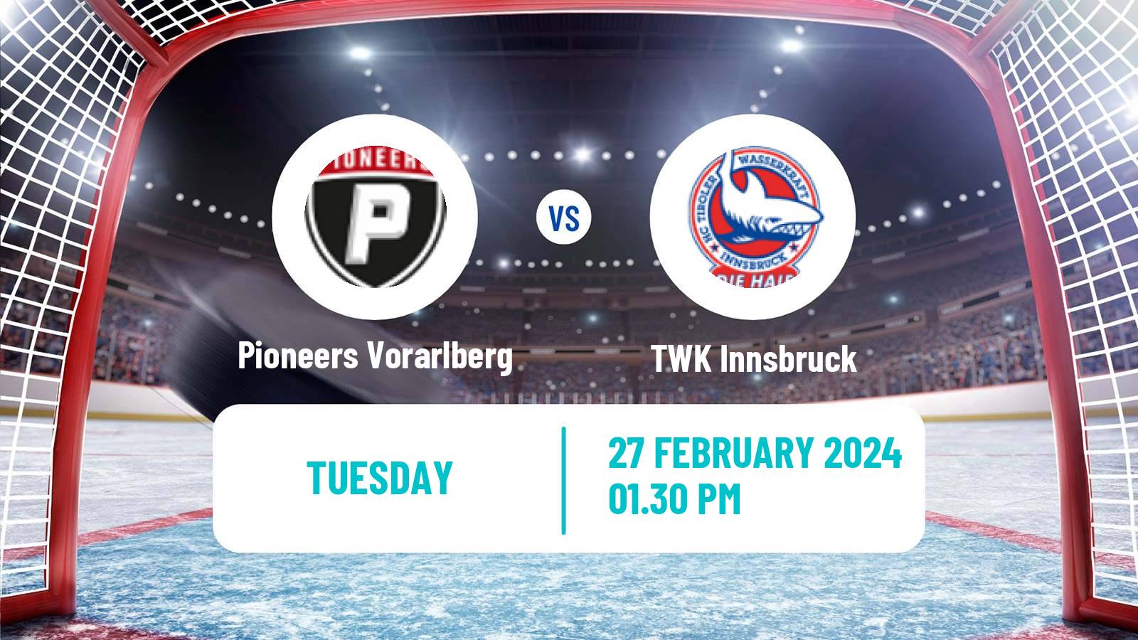 Hockey Austrian Ice Hockey League Pioneers Vorarlberg - TWK Innsbruck