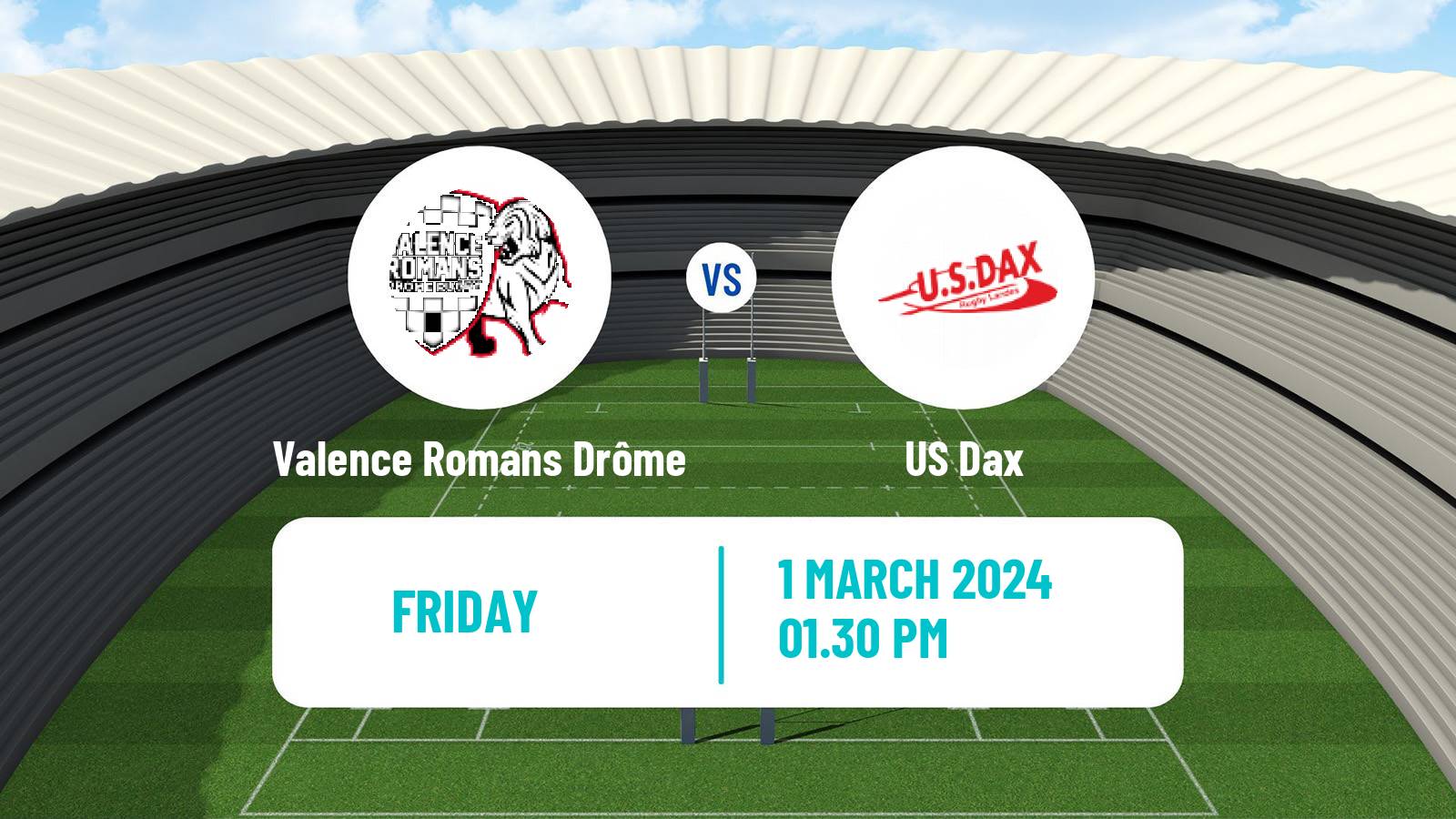 Rugby union French Pro D2 Valence Romans Drôme - US Dax