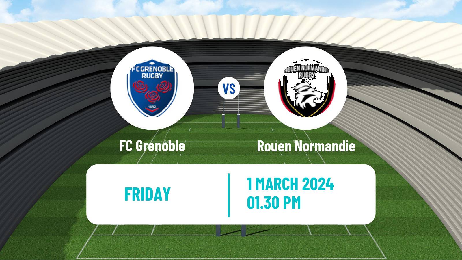 Rugby union French Pro D2 FC Grenoble - Rouen Normandie
