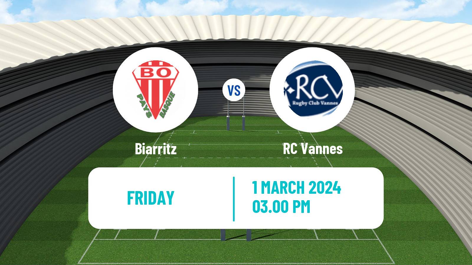 Rugby union French Pro D2 Biarritz - Vannes