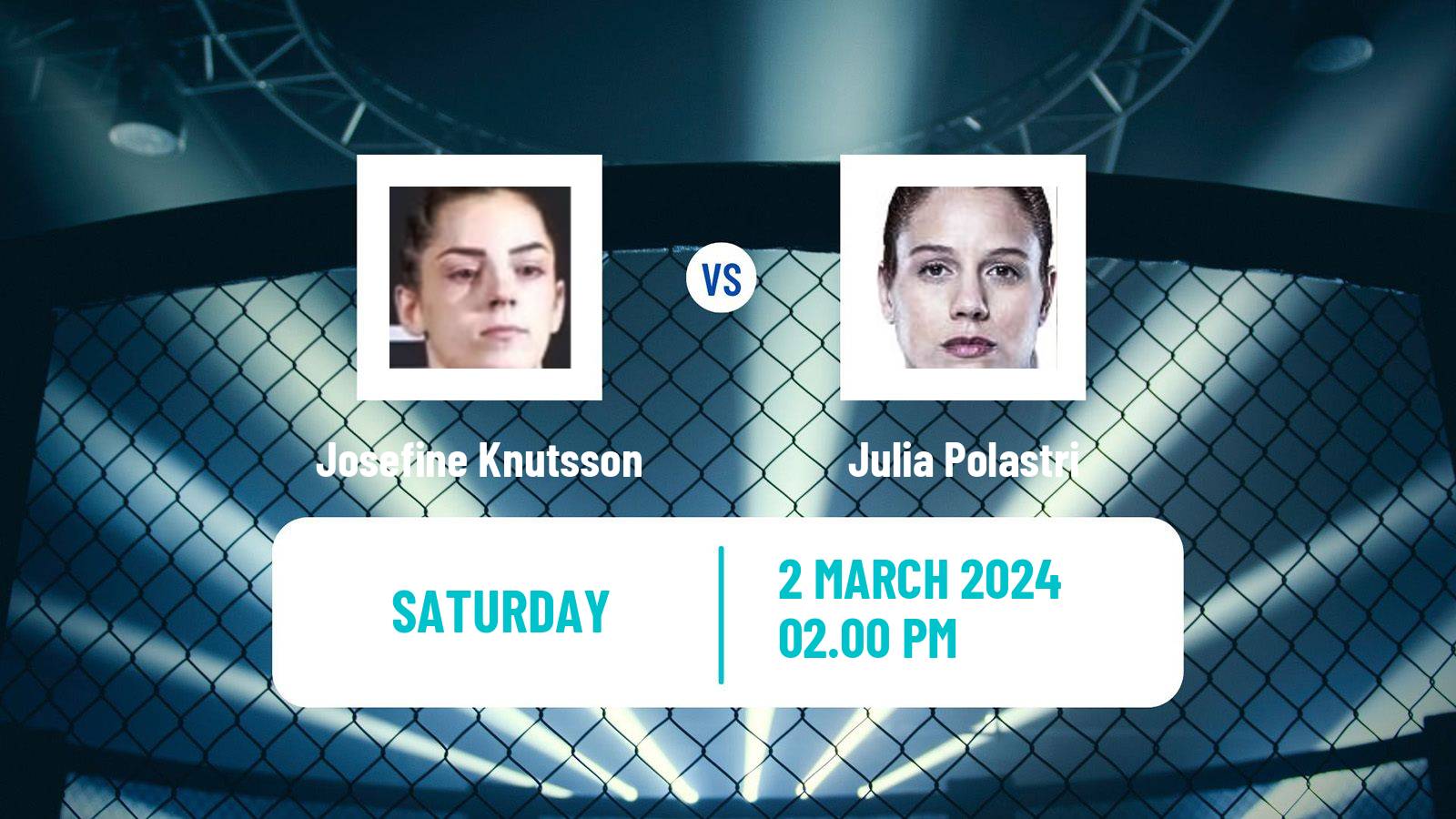 MMA Strawweight UFC Women Josefine Knutsson - Julia Polastri