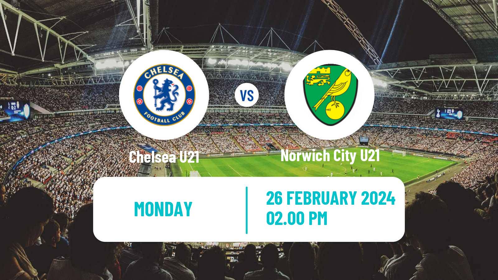 Soccer English Premier League Cup Chelsea U21 - Norwich City U21
