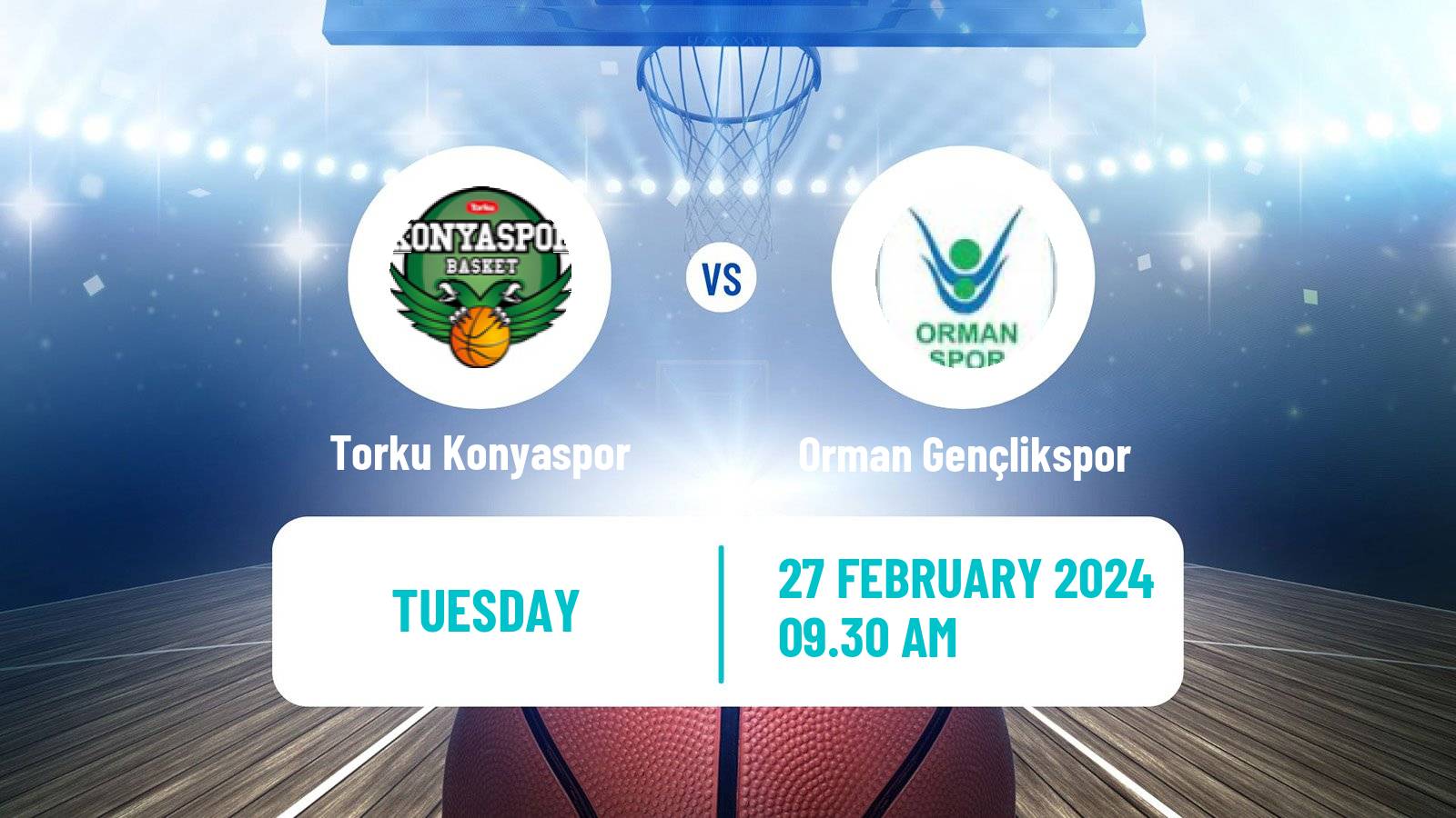 Basketball Turkish TBL Torku Konyaspor - Orman Gençlikspor
