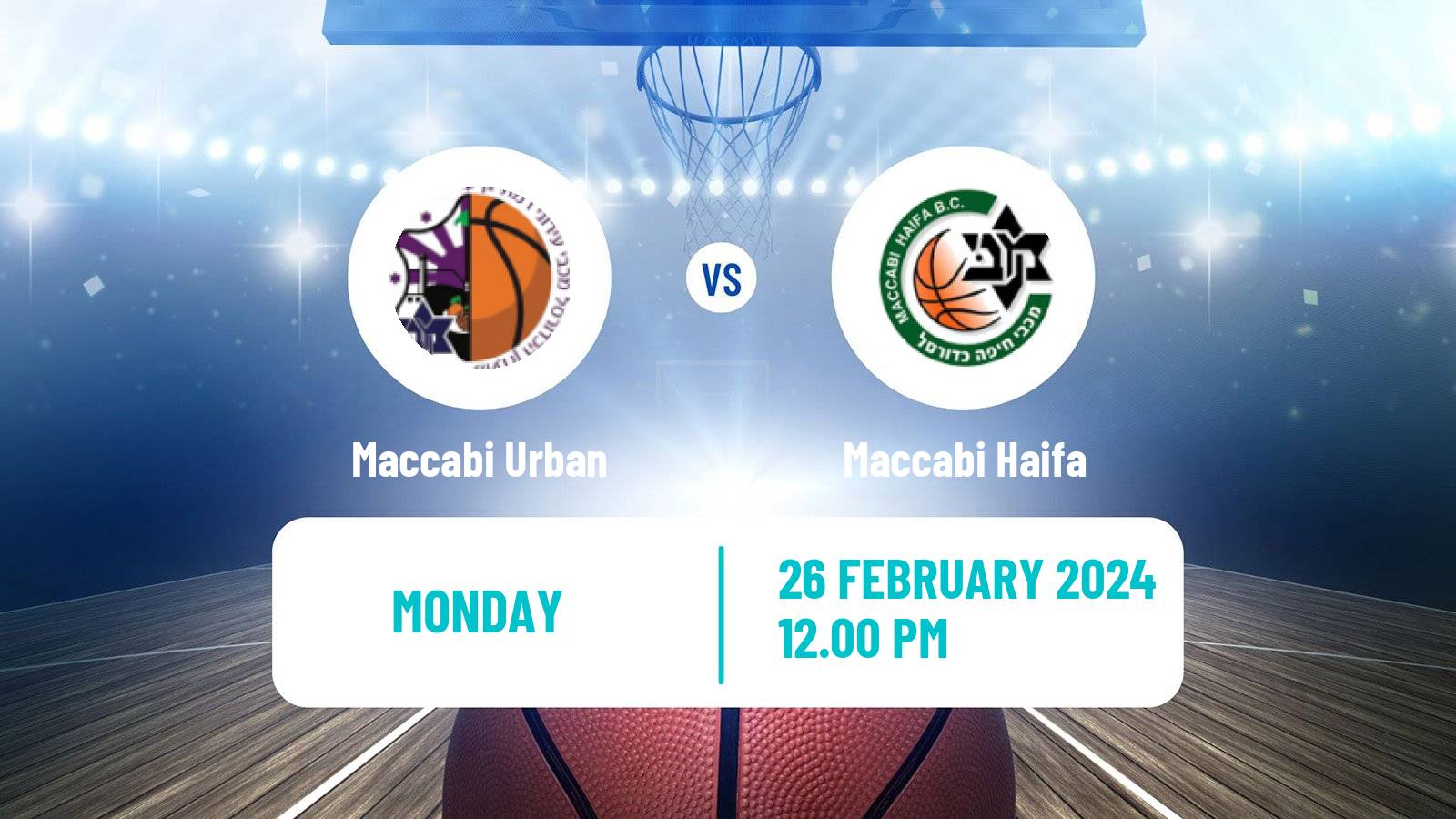 Basketball Israeli WBL Women Maccabi Urban - Maccabi Haifa