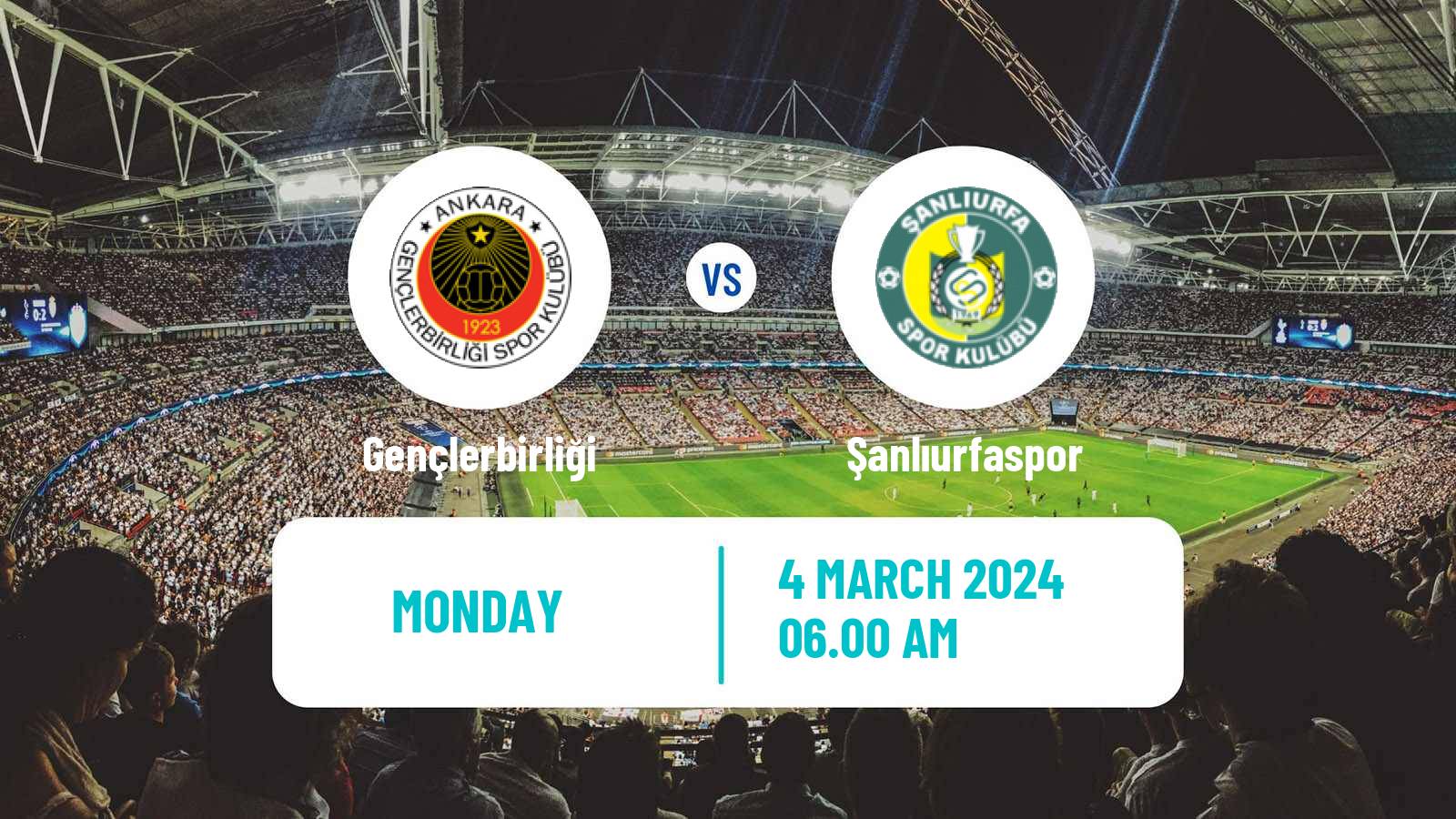 Soccer Turkish First League Gençlerbirliği - Şanlıurfaspor