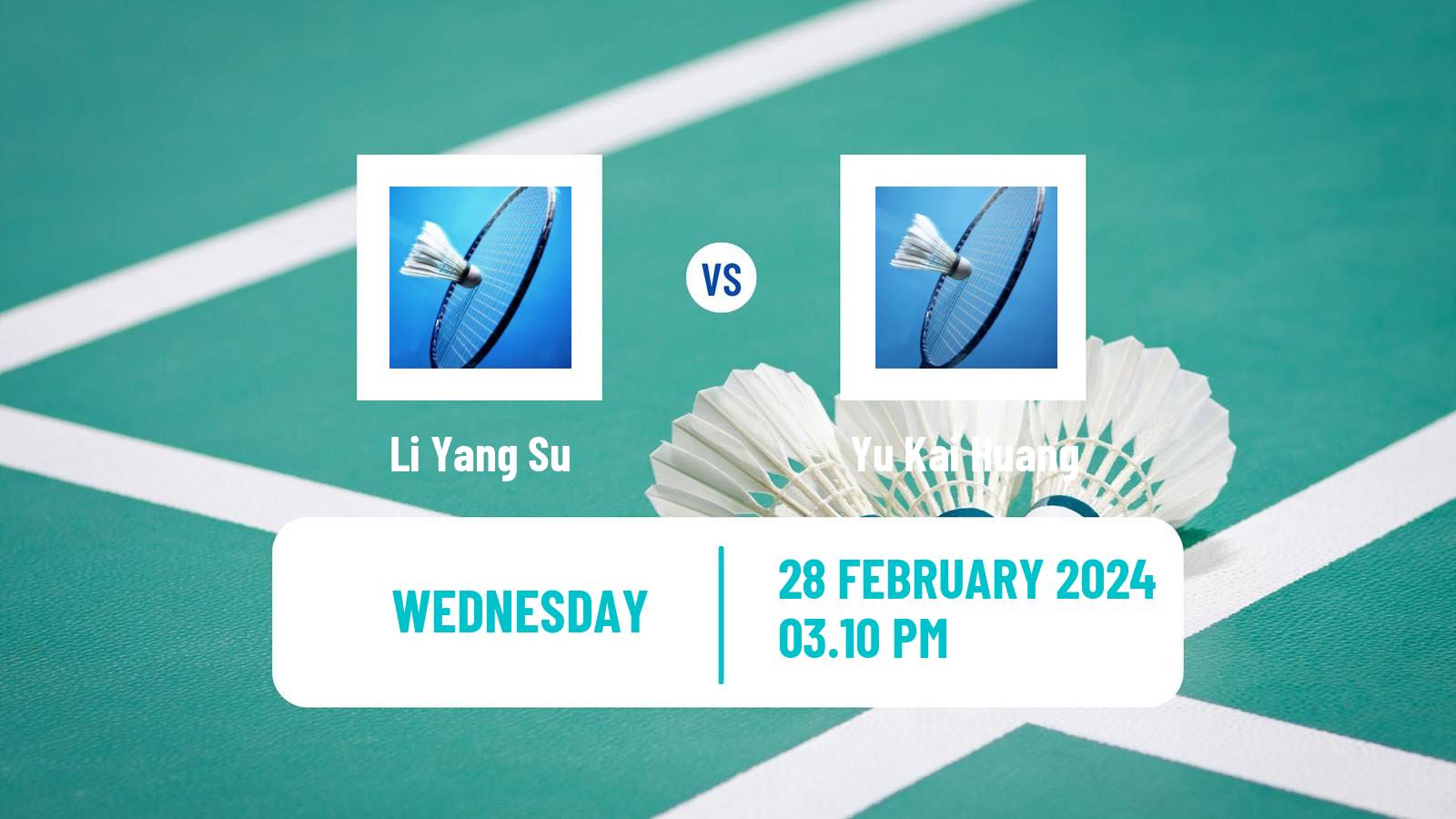 Badminton BWF World Tour German Open Men Li Yang Su - Yu Kai Huang