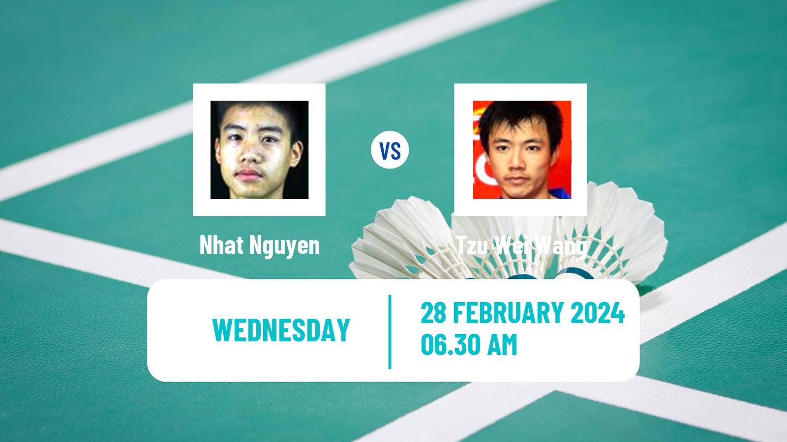 Badminton BWF World Tour German Open Men Nhat Nguyen - Tzu Wei Wang