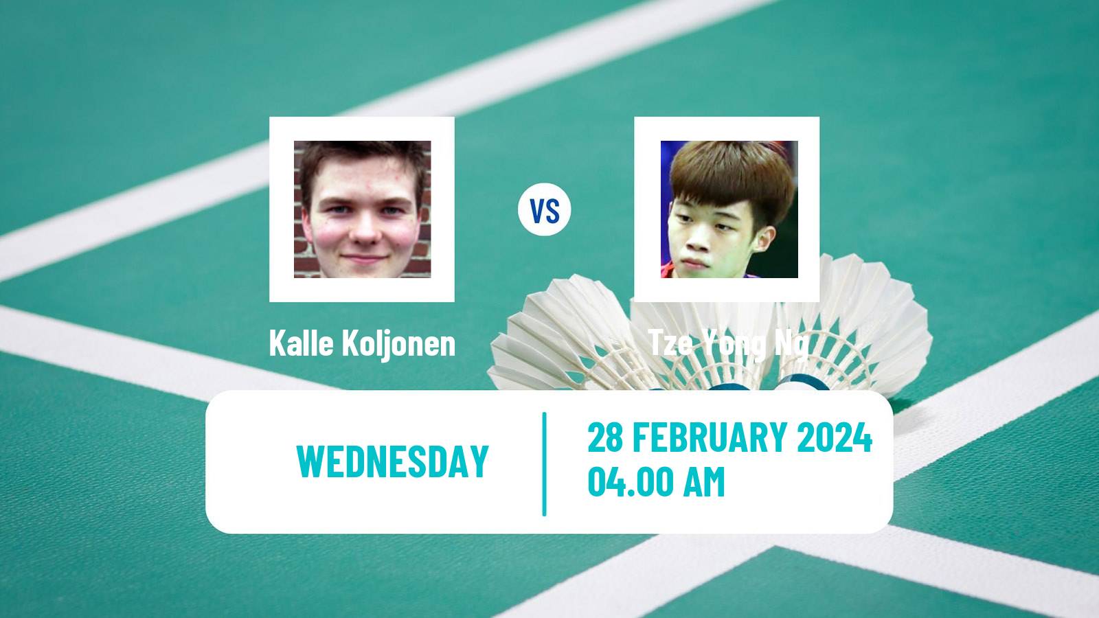 Badminton BWF World Tour German Open Men Kalle Koljonen - Tze Yong Ng