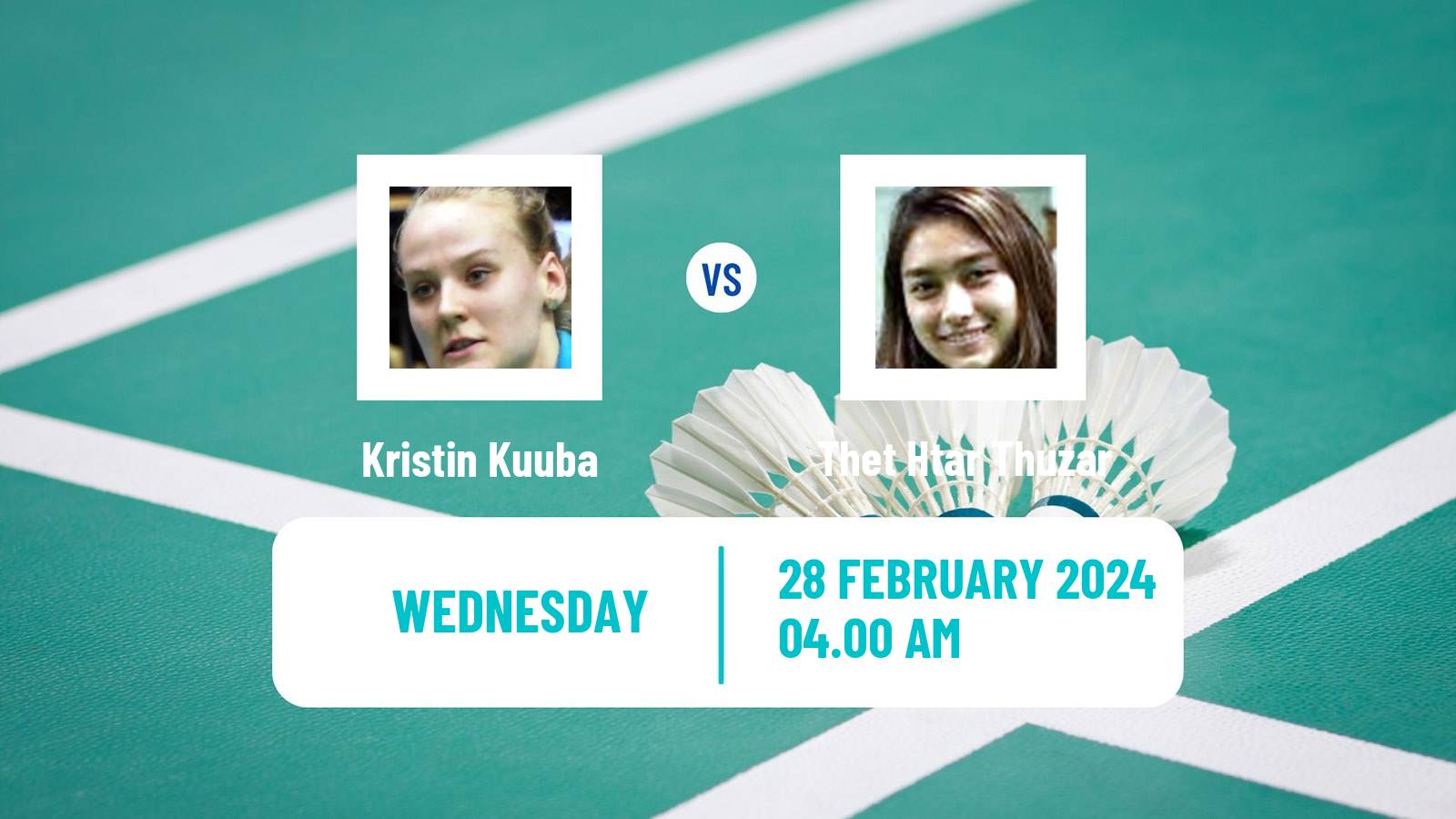 Badminton BWF World Tour German Open Women Kristin Kuuba - Thet Htar Thuzar