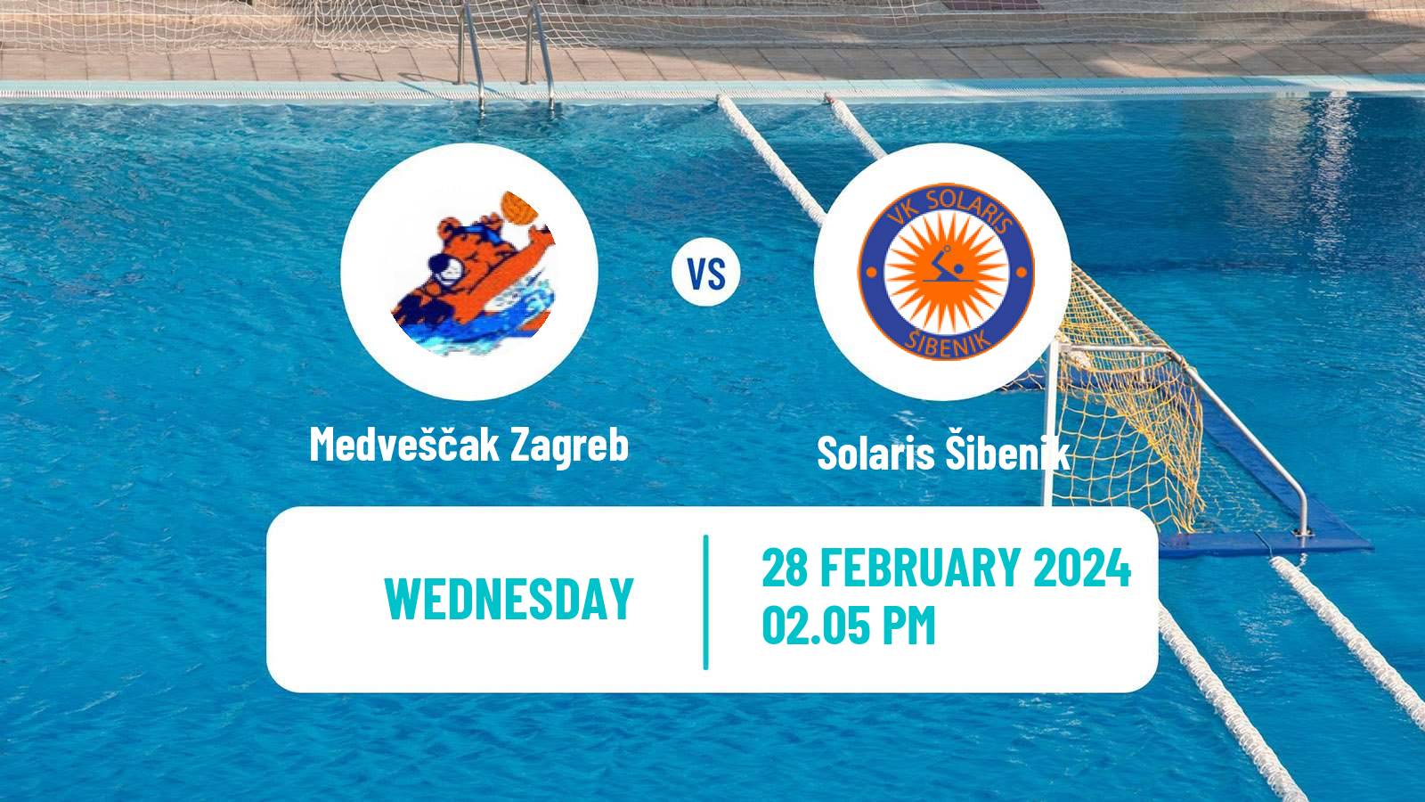 Water polo Croatian Water Polo Prva Liga Medveščak Zagreb - Solaris Šibenik