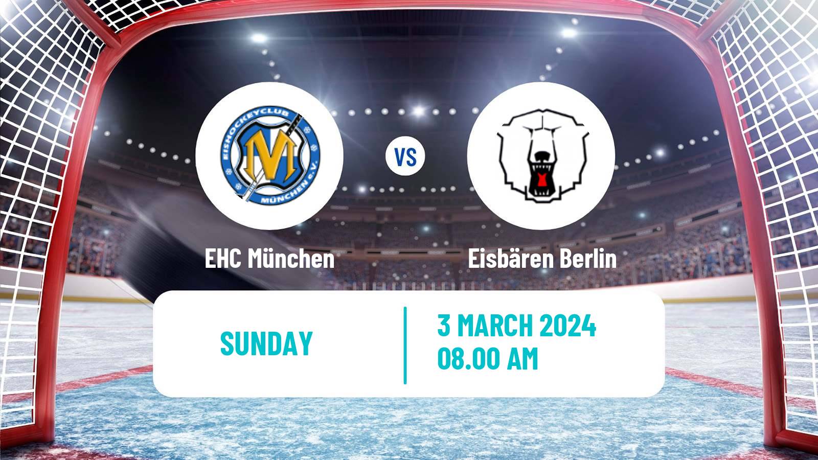 Hockey German Ice Hockey League EHC München - Eisbären Berlin