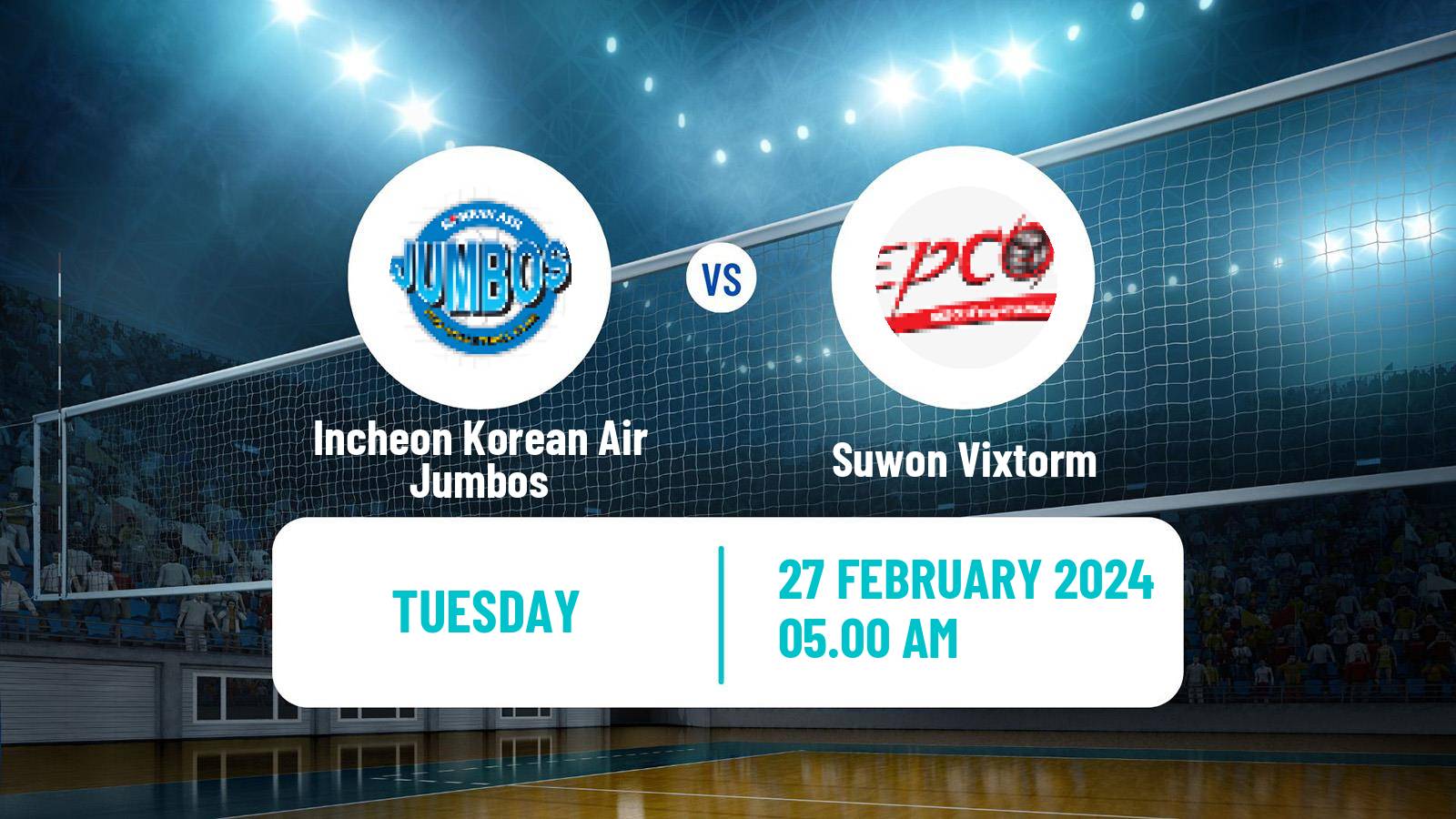 Volleyball South Korean V-League Incheon Korean Air Jumbos - Suwon Vixtorm