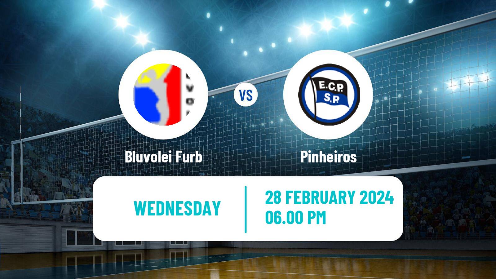 Volleyball Brazilian SuperLiga Volleyball Women Bluvolei Furb - Pinheiros