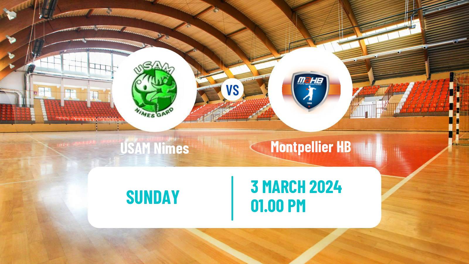Handball French Starligue Handball USAM Nimes - Montpellier HB