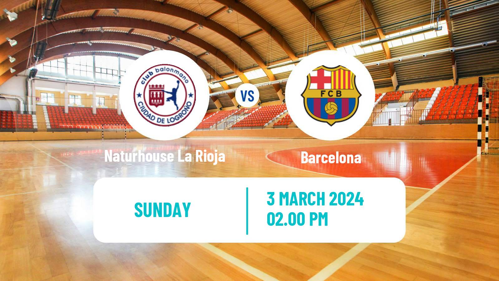 Handball Spanish Liga ASOBAL Naturhouse La Rioja - Barcelona