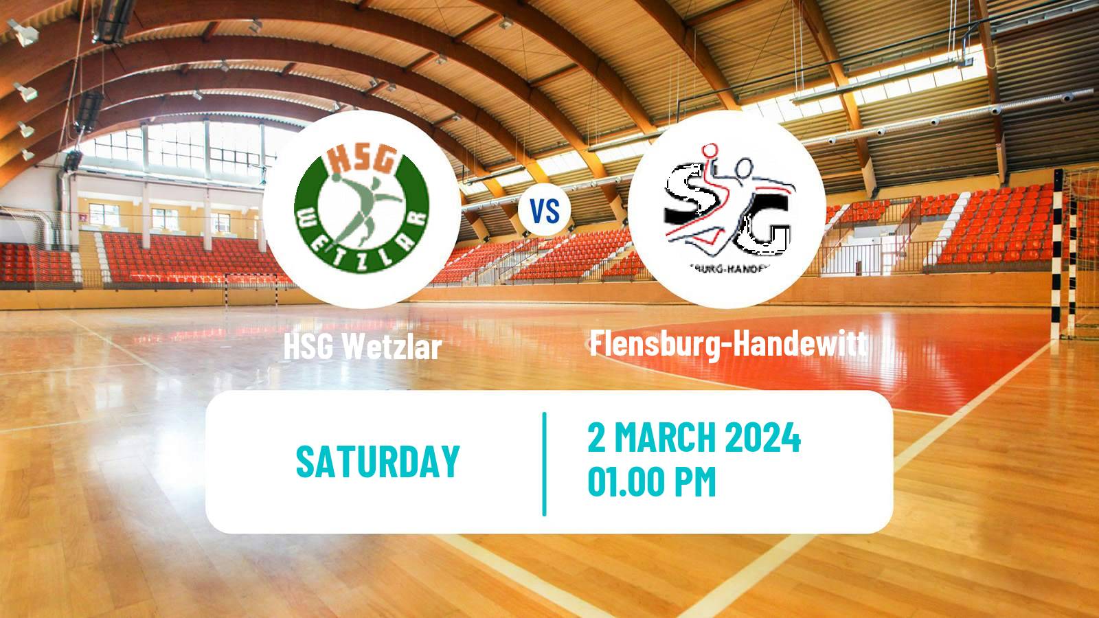 Handball German Bundesliga Handball HSG Wetzlar - Flensburg-Handewitt