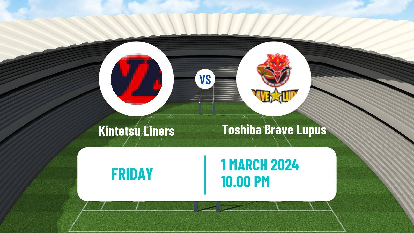 Rugby union Japan League One Rugby Union Kintetsu Liners - Toshiba Brave Lupus