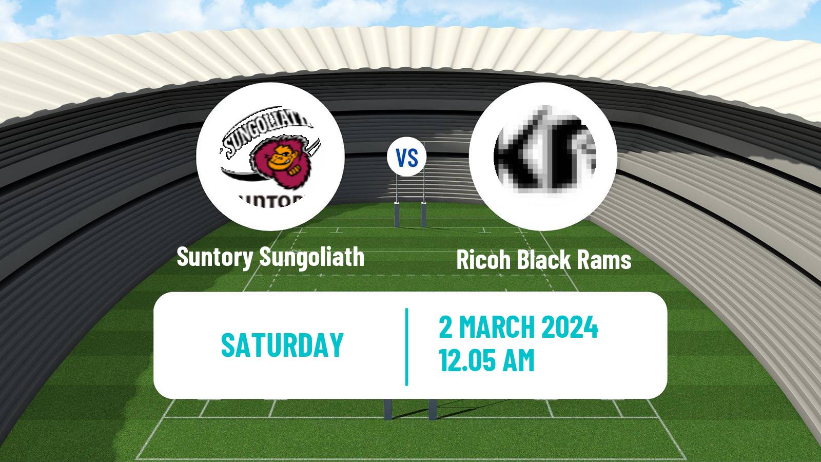 Rugby union Japan League One Rugby Union Suntory Sungoliath - Ricoh Black Rams