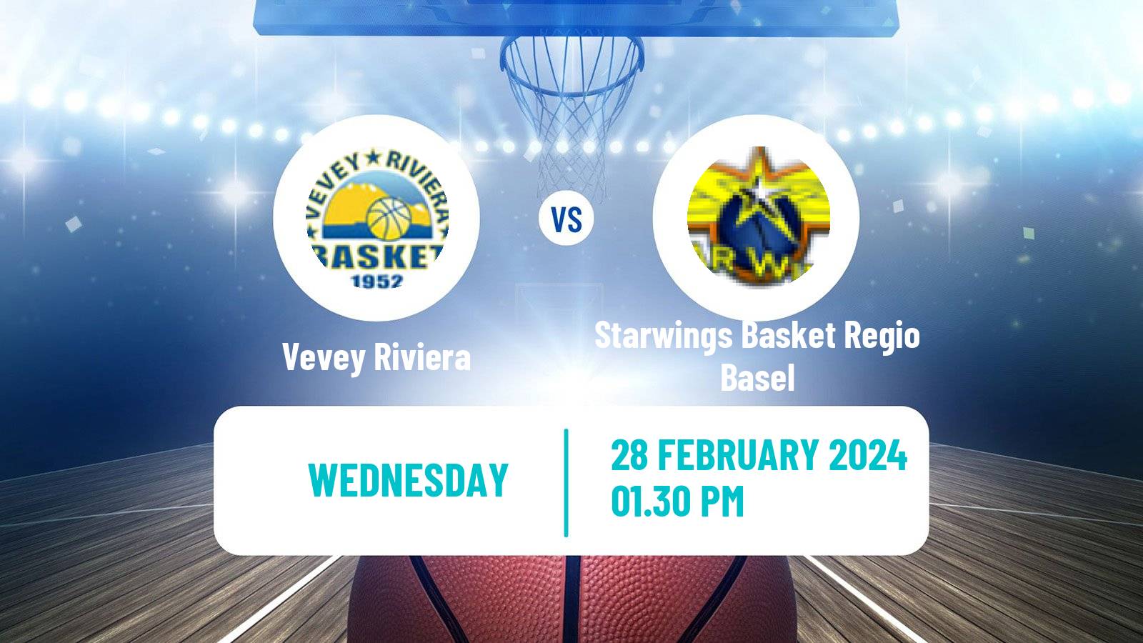 Basketball Swiss SB League Basketball Vevey Riviera - Starwings Basket Regio Basel