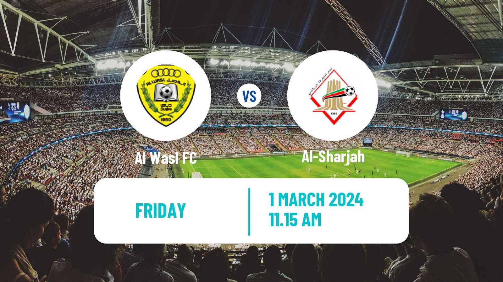 Soccer UAE Football League Al Wasl - Al-Sharjah