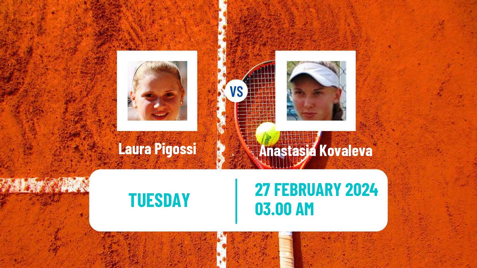 Tennis ITF W50 Pretoria 2 Women Laura Pigossi - Anastasia Kovaleva