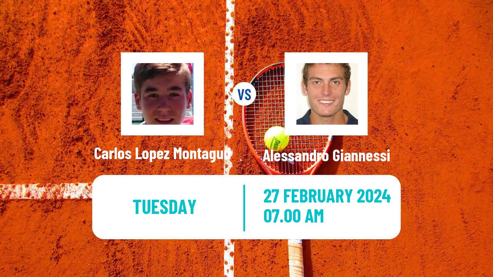 Tennis Tenerife 3 Challenger Men Carlos Lopez Montagud - Alessandro Giannessi